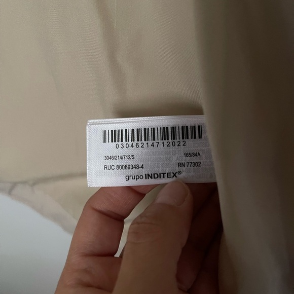 Zara Beige Gilet Double faced Cropped Light Tan Puffer Vest NEW - Picture 7 of 13